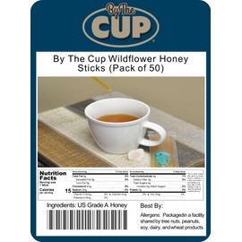 By The Cup Wildflower Honey Sticks (Pack of 50)