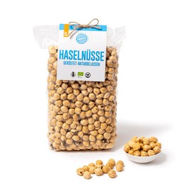 PAKKA Bio Jumbo Haselnüsse nature, geröstet, 1kg, georgische Haselnusskerne, Öko & Fair, direkt hergestellt und abgefüllt vom Produzenten in Sugdidi Georgien, vegan, Nüsse, 1000g