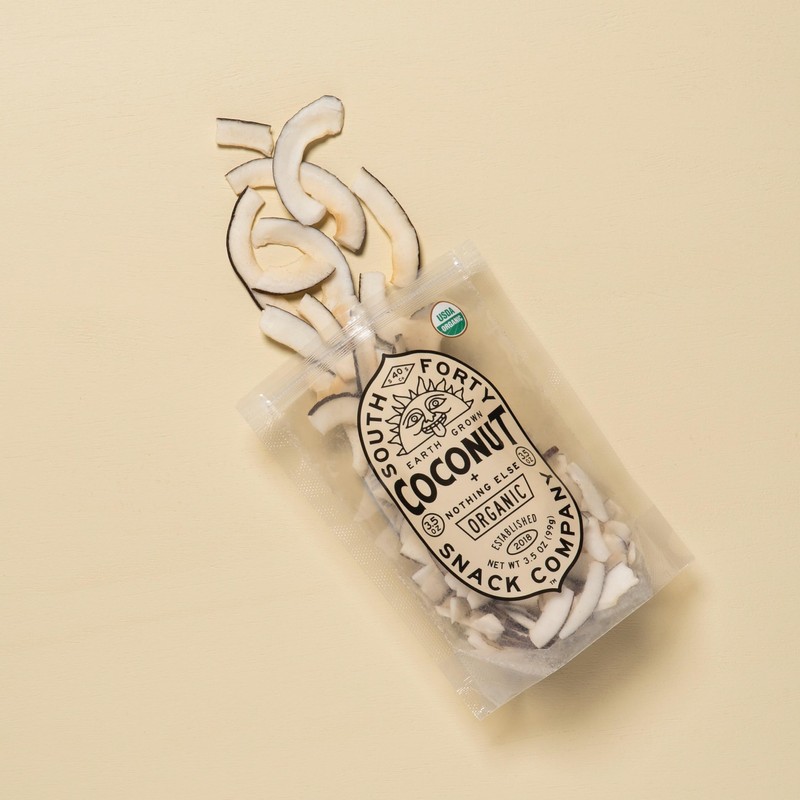 South 40 Snacks Organic Coconut Chips, Just 1 Ingredient (3.5oz