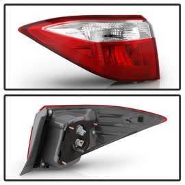 ACANII - For 2014 2015 2016 Toyota Corolla Red Clear Tail Lights Signal Lamps Outer Set Assembly Driver & Passenger Side