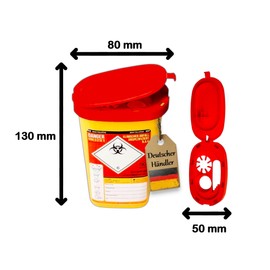 FabaCare Cannula Disposal Container 0.25 Litre for Cannulas, Syringes and Needles