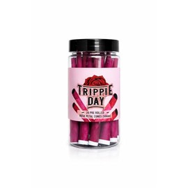 Trippie Day 20 Rose Cones Flower Petal Prerolled Cone Wraps | Valentines Day gift for her/him | Natural Organic Rose Petal Handrolled Cones | 90mm | (90mm, 20) (Pack of, 20)