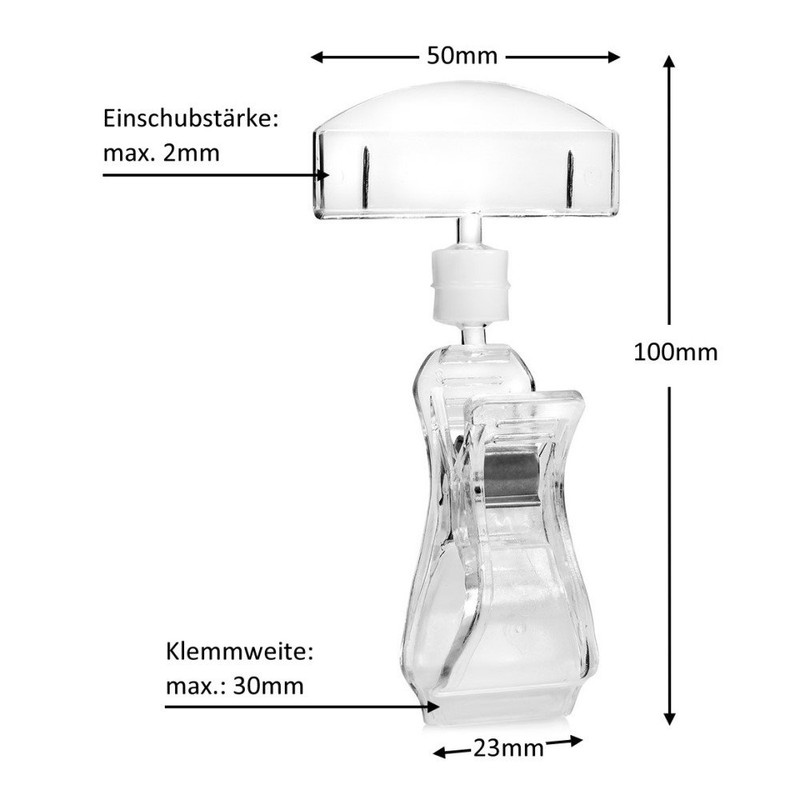 Pack of 10 Sign Holders for Price Labelling with Large