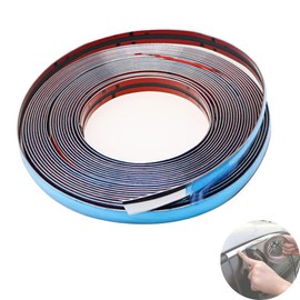 ieron 5m x 15mm Chrome Trim for Car Body Window Exterior Decoration Flexible Car DIY Chrome Strip Protector Bumper Guard for Window Bumper Grille