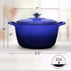 ROSSALLINI Signature Enameled Cast Iron Dutch Oven, Non-Stick Serving Pot