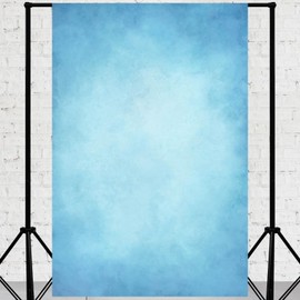 Avezano Light Blue Photo Backdrop Light Blue Portrait Photography Background Portrait Photo Backdrops for Photoshoot Kids Adults Model Headshot Props, 10x12 ft
