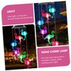 Happyyami Solar-Flamingo Solar Light for the Garden, Solar Wind Bell