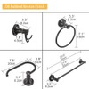 BESy Oil Rubbed Bronze 4 Piece Bathroom Accessories Set (Single