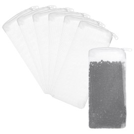 Nogeqi 6 Packs Fine Mesh Bag Aquarium Mesh Bag Aquarium Filter Media Bags with Plastic Zipper, 8" x 3" Filter Bags for Fish Tank Pond Fine Resins Activated Carbon