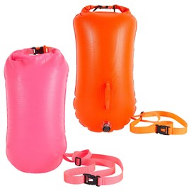 Mayoii 2pcs Tow Float Secure Multifunctional Double Airbags Nylon 23x45cm (Orange and Pink)