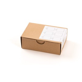 HERMA 6915 Hängeetiketten mit rotem Faden, 1000 Stück, 25 x 38 mm, Fadenlänge ca. 8 cm, große Karton Preisschilder Markierungsetiketten Anhänger zum Beschriften, weiß