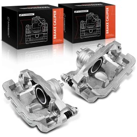 A-Premium Disc Brake Caliper Assembly with Bracket Compatible with Select Infiniti and Nissan Models - QX56 2011-2013, QX80 2014-2018, Armada 2017-2018, V8 5.6L - Rear Side, 2-PC Set