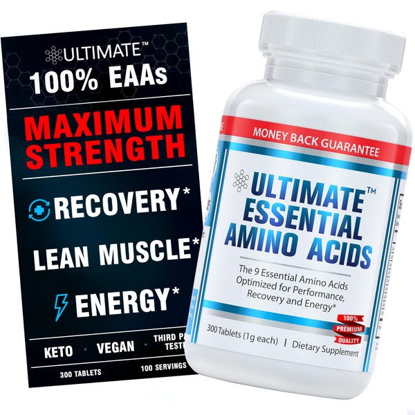 Ultimate Ultimate 100% Essential Amino Acid Supplement - 300 Easy-to-Swallow,