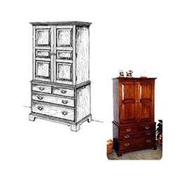 Woodworking Project Paper Plan to Build French Armoire