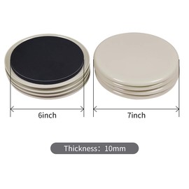 Ezprotekt 7 Inch Large Furniture Slider Glider,180mm Round Carpet Slider Glider for Moving Heavy Furniture Quickly and Easily on Carpet Surface-Furniture Moving Pads（8 Pack）