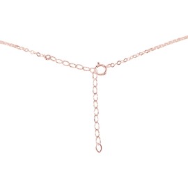 Rose Quartz Chip Bead Bar Anklet in 14k Rose Gold Fill