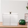 Ciieeo 2pcs Clear Cotton Swab Storage Box Elegant Compartment Organizer