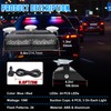 Afurkuot Red & Blue LED Windshield Dash Strobe Lights, 26