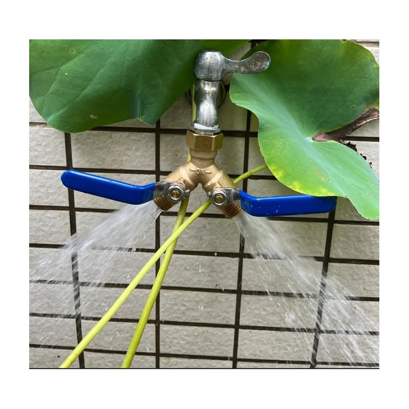 water spigot splitter with 4" Valve Handles, Hose Bib Splitter