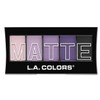 L.A. COLORS 5 Color Matte Eyeshadow, Purple Cashmere, 0.25 Oz