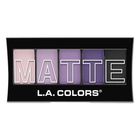 L.A. COLORS 5 Color Matte Eyeshadow, Purple Cashmere, 0.25 Oz