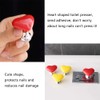 UtySty 4 Pack Toilet Push Button Pusher Heart Shape Adhesive