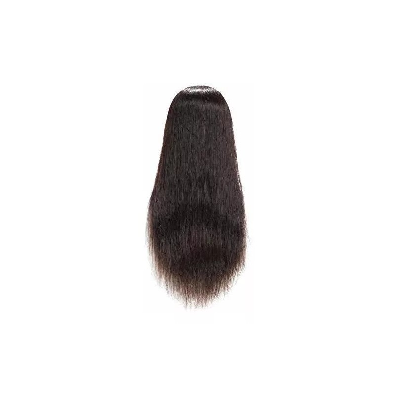 Training Head Maniqui Cabeza Cabello Natural #2 Negro. 66 Cm