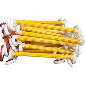 Isop Fire Evacuation Rope Ladder 4 Story Homes 32 ft - Safety Ladders with Spring Hooks & Safety Cord - Emergency Escape Ladder - Life-Saving Fire Rescue Tool - Emergency Ladders in case of Fire Brake