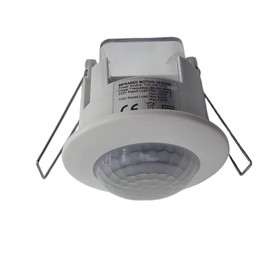 Clearhill PIR Motion Sensor, Ceiling Mount, Embedded Infrared Motion Detector, Embedded Occupancy Sensor, 360° Detection, 240V, Adjustable Timer and Sensitivity, Suitable for LED, Range up to 6m IP42