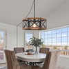 Rustic Farmhouse Large Plug in Pendant Light Fixture with Adjustable