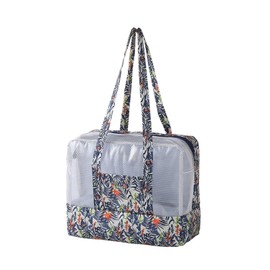 Kesaeki Pool Bag, Adult Plastic Bag, Large Capacity, Mesh Bag, Breathable, Beach Bag, Waterproof, Spa Bag, Sauna Bag, Foldable, Swimming Bag, Small Pocket, Transparent Bag, Dry and Wet Separation,