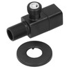 Hapivida Square Angle Stop Valve, G1/2" Brass Matte Black Shut