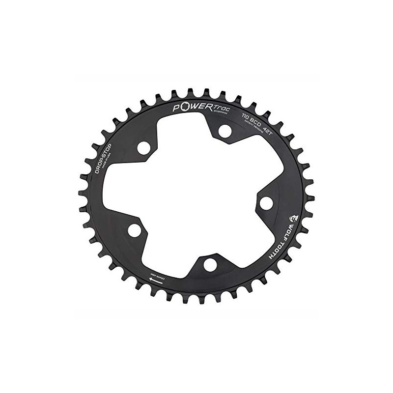 Wolf Tooth Elliptical 110 BCD 5 Bolt Chainring 42T Compatible