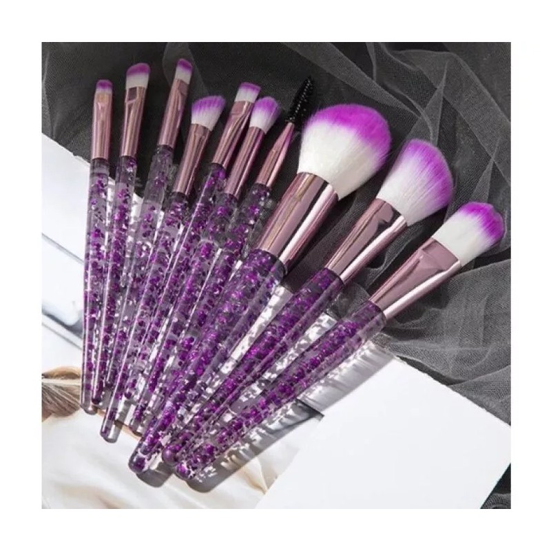 Bonita Set 10 Brochas Maquillaje Profesional Cepillos Ojos Bonita