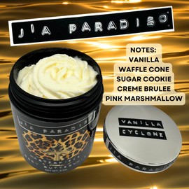 JIA PARADISO Vanilla Cyclone Masterpiece Body Butterwhip - Fragrance Notes: Vanilla | Waffle Cone | Sugar Cookie | Creme Brulee | Pink Marshmallow Gourmand Moisturizing and Anti-Aging Body Butter