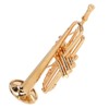 Trumpet Model Ornaments Exquisite Brass Miniature Instrument Desktop Decoration Gold