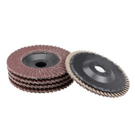 sourcing map Flap Disc, 240 Grit 4" x 5/8" Abrasive Grinding Wheel Flap Sanding Disc Aluminum Oxide 5pcs