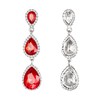 Clearine Ladies Beautiful Small to Large Triple Teardrop Crystal Dangle