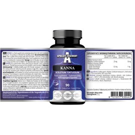 APOLLO'S HEGEMONY Kanna 50mg, Extract 10:1 Standardized to 2% of Mesembrine, 90 Vegan Tablets, 3 Months Supply, Natural Adaptoten, Supports Mental Well-Being