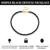 ZXUSHE Chains for Women, Pendant for Girls, Black Crystal Stone,