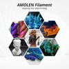 AMOLEN Silk 3D Printer Filament Bundle, PLA Filament 1.75mm Pack,