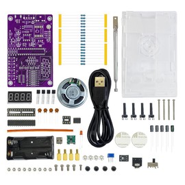 Hsthe Sea FM 87-108MHz Portable Electronic FM Radio DIY 2 Power Modes with Headphone Jack Digital Kit