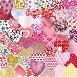 50 Pcs Pink Love Stickers for Kids Teens Adults Boys Girls Gift,Stickers Pack for Laptop,Skateboard,Luggage,Car,Bike, Cup,Computer,Water Bottle Decor,Love Vinyl Waterproof Sticker Decals