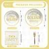 96Pcs Golden Birthday Party Decorations White Gold Birthday Party Plates