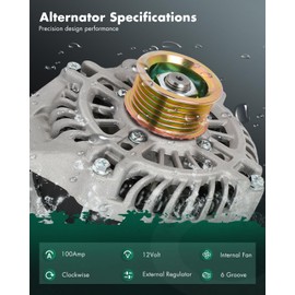 SCITOO SCITOO Alternator Fits for Mazda 3 2014-2018,for Mazda 6 2014-2021,for Mazda for CX-3 2016-2021,for Mazda for CX-5 2013-2019 2022,for Toyota for Yaris iA 2017-2018 20288