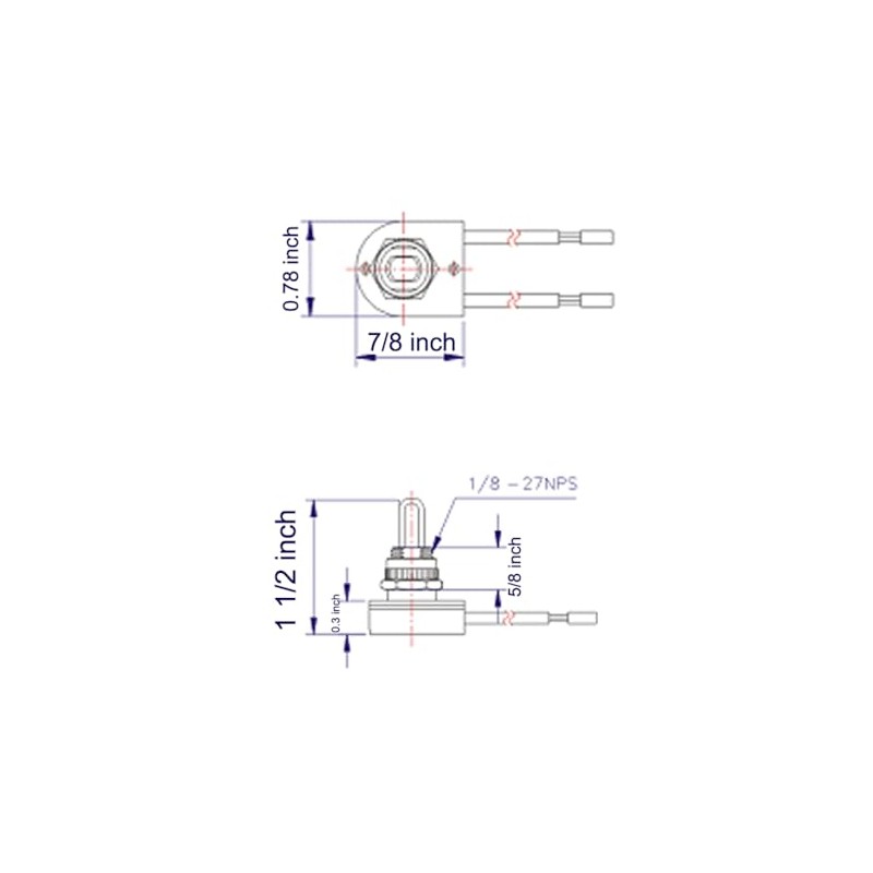 2 Wire Push Button Light Switch Replacement Kit On Off
