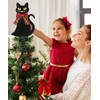 Black Cat Tree Topper for Christmas Decor