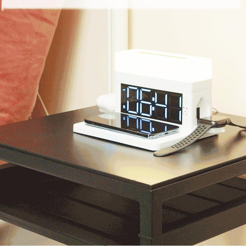 IHAO Multifunctional Alarm Clock White
