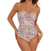Women's One Piece Swimsuit Strapless Bandeau or Halter Bathing Suits