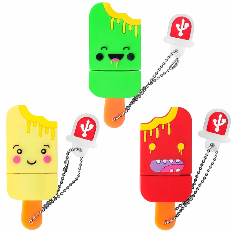 BorlterClamp 3 Pack (32GB*3) Novelty Cute USB Flash Drive Memory
